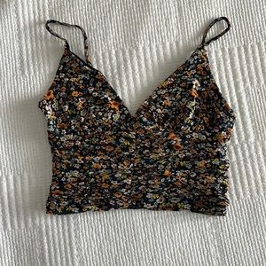 Urban outfitters floral bralette XS